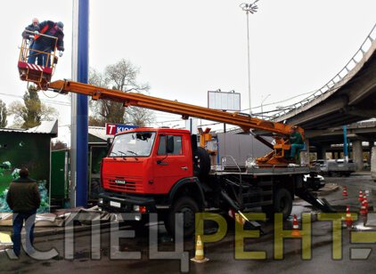 Аренда автовышки на базе КАМАЗ 22 метра КАМАЗ