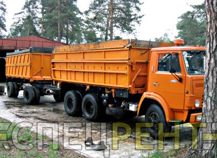 Аренда самосвала с прицепом КАМАЗ 17 13 тонн КАМАЗ
