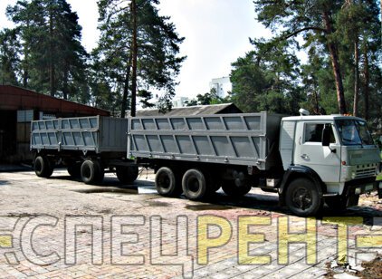 Аренда самосвала с прицепом КАМАЗ 17 13 тонн КАМАЗ