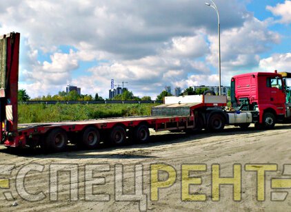 Перевозки тралом MERCEDES 60 тонн MERCEDES