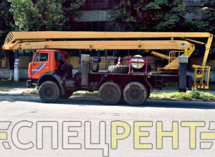Аренда автовышки КАМАЗ, 28 метров, полный привод КАМАЗ