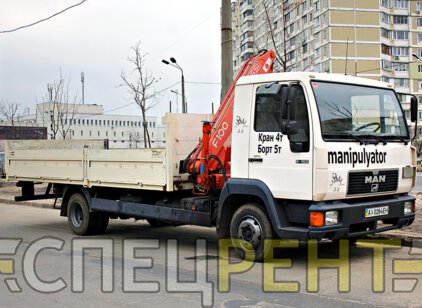 Аренда и услуги крана манипулятора MAN 5 тонн MAN